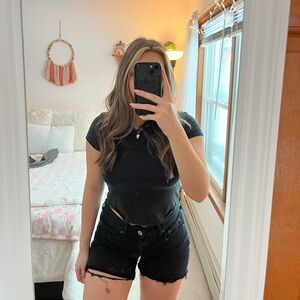 American Eagle Black Jean Shorts